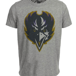 Baltimore Ravens Retro Football 1999 Artwork Heather Gray Sublimated T-Shirt