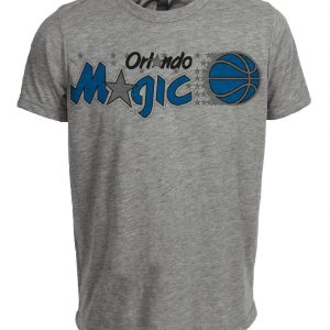 Orlando Magic Retro Basketball 1989 Artwork Heather Gray Sublimated T-Shirt