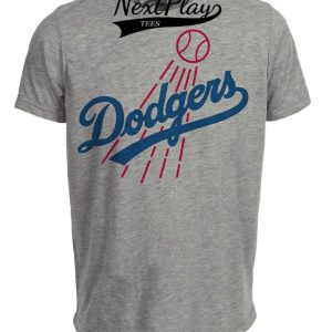 Los Angeles Dodgers Retro Baseball 1968 Artwork Heather Gray Sublimated T-Shirt