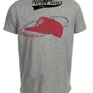 Philadelphia Phillies Retro Baseball 1950 Artwork Heather Gray Sublimated T-Shirt