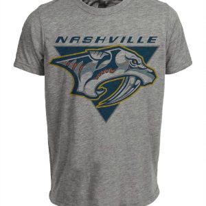 Nashville Predators Retro Hockey 1998 Artwork Heather Gray Sublimated T-Shirt
