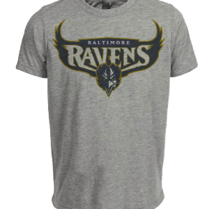 Baltimore Ravens Retro Football 1998 Artwork Heather Gray Sublimated T-Shirt