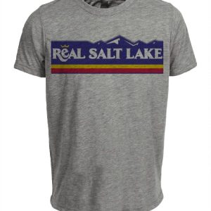 Real Salt Lake Retro Soccer Artwork Heather Gray Sublimated T-Shirt