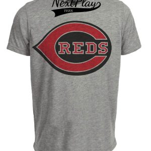 Cincinnati Reds Retro Baseball 1963 Artwork Heather Gray Sublimated T-Shirt