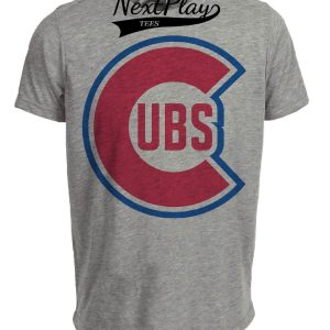 Chicago Cubs Vintage Baseball 1948 Artwork Heather Gray Sublimated T-Shirt