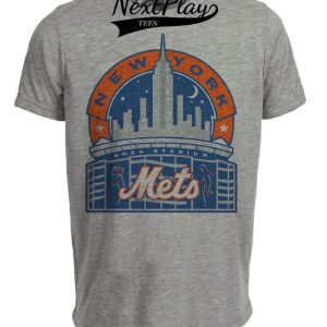 New York Mets Vintage Baseball 1993 Artwork Heather Gray Sublimated T-Shirt