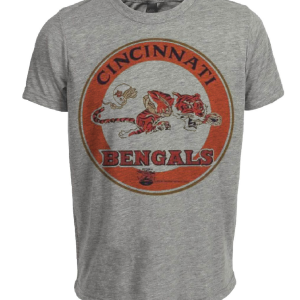 Cincinnati Bengals Retro Football 1968 Artwork Heather Gray Sublimated T-Shirt