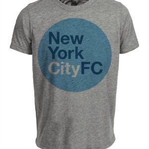 New York City FC Soccer Artwork Heather Gray Sublimated T-Shirt