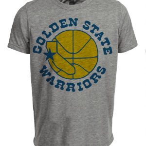 Golden State Warriors Retro Basketball 1988 Artwork Heather Gray Sublimated T-Shirt