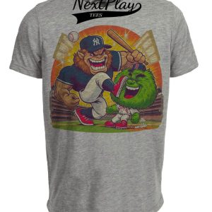 New York Yankees vs. Boston Red Sox Retro Rivalry Baseball 1996 Artwork Heather Gray Sublimated T-Shirt