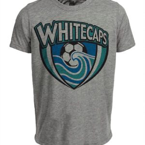 Vancouver Whitecaps FC Retro MLS Soccer Artwork Heather Gray Sublimated T-Shirt