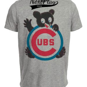 Chicago Cubs Retro Baseball 1957 Artwork Heather Gray Sublimated T-Shirt