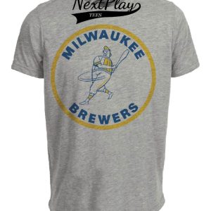 Milwaukee Brewers MLB Retro Baseball 1970 Artwork Heather Gray Sublimated T-Shirt