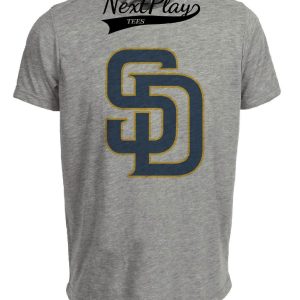 San Diego Padres Retro Baseball 1991 Artwork Heather Gray Sublimated T-Shirt