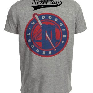 Brooklyn Dodgers Retro Baseball 1947 Artwork Heather Gray Sublimated T-Shirt