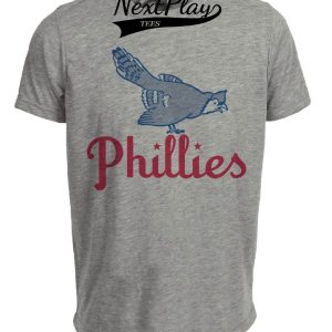 Philadelphia Phillies Retro Baseball 1944 Artwork Heather Gray Sublimated T-Shirt