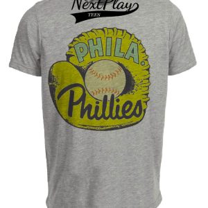 Philadelphia Phillies Retro Baseball 1952 Artwork Heather Gray Sublimated T-Shirt
