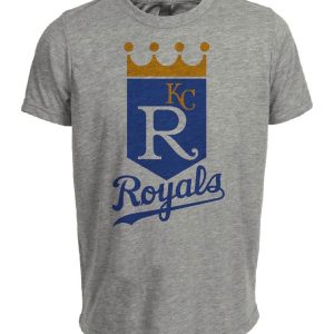 Kansas City Royals Retro Baseball 1979 Artwork Heather Gray Sublimated T-Shirt