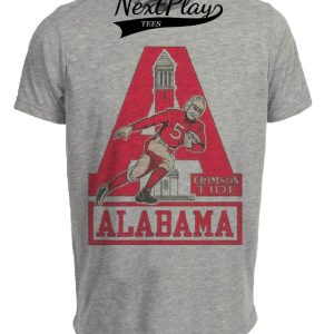 Alabama Crimson Tide Retro 1956 Artwork Heather Gray Sublimated T-Shirt