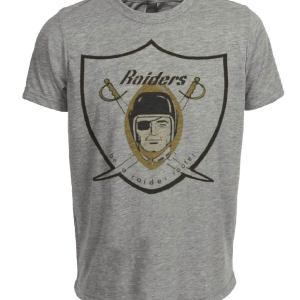 Oakland Raiders Retro Football 1958 Artwork Heather Gray Sublimated T-Shirt