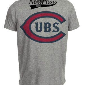 Chicago Cubs Retro Baseball 1922 Artwork Heather Gray Sublimated T-Shirt