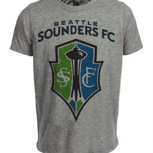 Seattle Sounders FC Soccer Artwork Heather Gray Sublimated T-Shirt