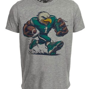 Philadelphia Eagles Vintage Retro Football Mascot Artwork Heather Gray Sublimated T-Shirt