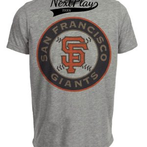 San Francisco Giants Retro Baseball 1998 Artwork Heather Gray Sublimated T-Shirt
