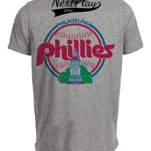 Philadelphia Phillies Retro Baseball 1984 Artwork Heather Gray Sublimated T-Shirt