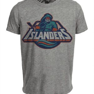 New York Islanders Retro Hockey 1995 Artwork Heather Gray Sublimated T-Shirt