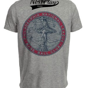 Philadelphia Phillies Retro Baseball 1915 Artwork Heather Gray Sublimated T-Shirt