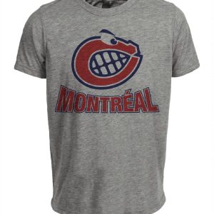 Montreal Canadiens Retro Hockey 1991 Artwork Heather Gray Sublimated T-Shirt