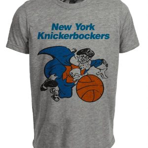 New York Knicks Retro Basketball 1954 Artwork Heather Gray Sublimated T-Shirt