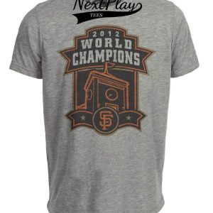 San Francisco Giants Retro World Series Champions Baseball 2012 Artwork Heather Gray Sublimated T-Shirt