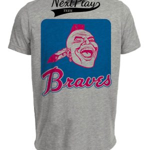 Atlanta Braves Retro Baseball 1968 Artwork Heather Gray Sublimated T-Shirt