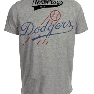 Brooklyn Dodgers Retro Baseball 1945 Artwork Heather Gray Sublimated T-Shirt
