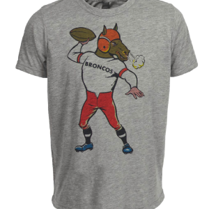 Denver Broncos Retro Football 1969 Artwork Heather Gray Sublimated T-Shirt