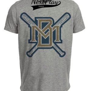 Milwaukee Brewers Retro Baseball 1995 Artwork Heather Gray Sublimated T-Shirt