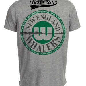 New England Whalers Retro Hockey 1975 Artwork Heather Gray Sublimated T-Shirt