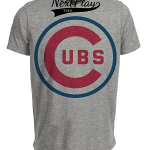 Chicago Cubs Vintage Baseball 1957 Artwork Heather Gray Sublimated T-Shirt