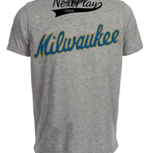 Milwaukee Brewers Retro Baseball 1978 Artwork Heather Gray Sublimated T-Shirt