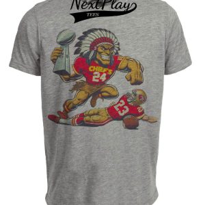 Kansas City Chiefs vs. San Francisco 49ers Retro Rivalry Super Bowl Champs Football Artwork Heather Gray Sublimated T-Shirt
