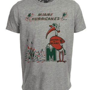 Miami Hurricanes Retro 1961 Artwork Heather Gray Sublimated T-Shirt