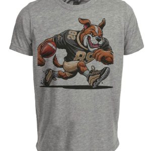 New Orleans Saints Vintage Retro Football Mascot Artwork Heather Gray Sublimated T-Shirt