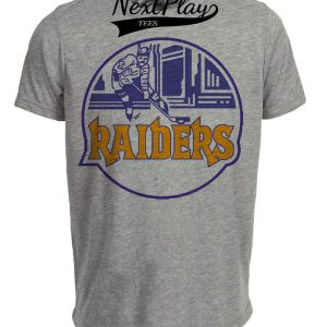 New York Raiders Retro Hockey 1975 Artwork Heather Gray Sublimated T-Shirt