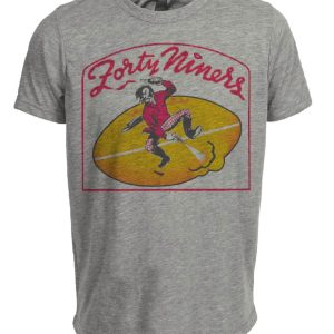 San Francisco 49ers Retro Football 1946 Artwork Heather Gray Sublimated T-Shirt