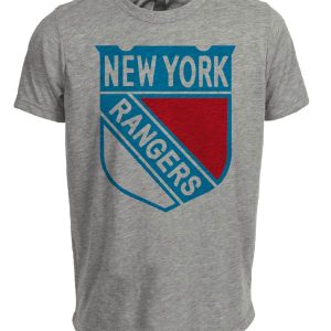 New York Rangers Retro Hockey 1927 Artwork Heather Gray Sublimated T-Shirt
