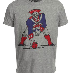 Boston Patriots Retro Football 1964 Artwork Heather Gray Sublimated T-Shirt