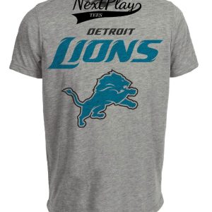 Detroit Lions Retro Football 1995 Artwork Heather Gray Sublimated T-Shirt
