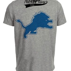 Detroit Lions Retro Football 1970 Artwork Heather Gray Sublimated T-Shirt